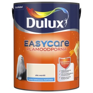 Dulux EasyCare farba do ścian w kolorze waniliowej bieli, matowa farba lateksowa do wnętrz.