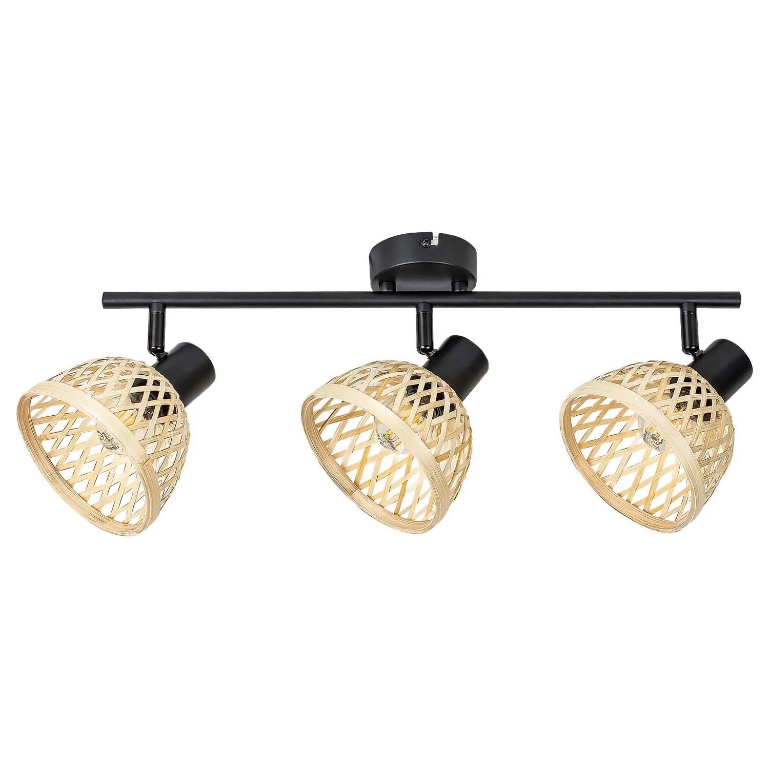 Rabalux Lampa RATTAN 3xE14 15W czarna