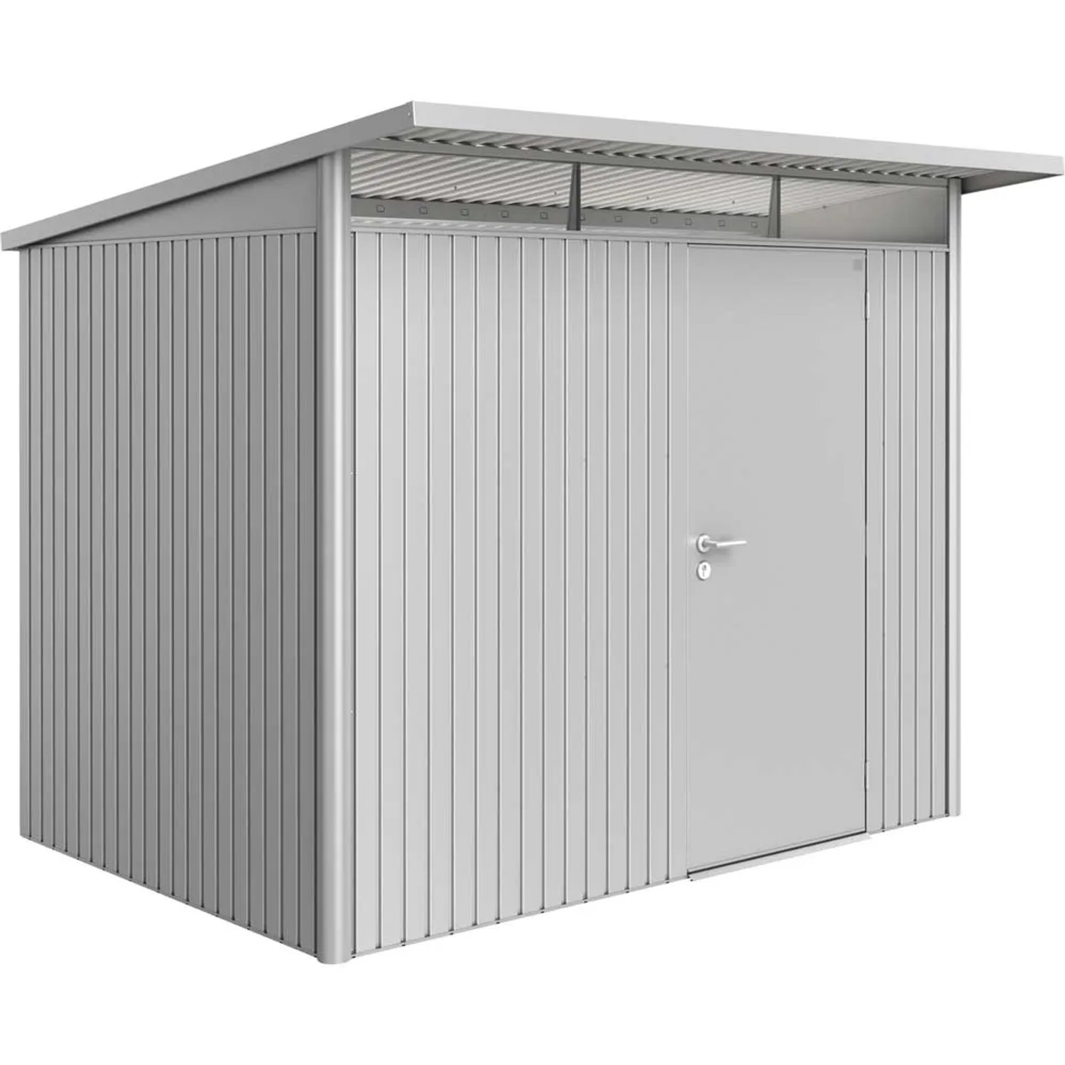 Biohort Domek ogrodowy AvantGarde A5 srebrny drzwi pojedyncze - 260 x 220 cm