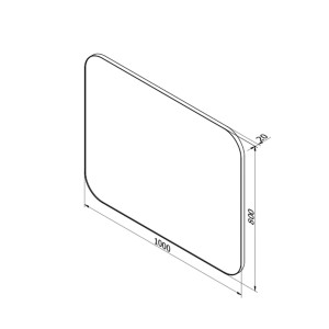 Rysunek techniczny lampy t.b.t. z wymiarami.