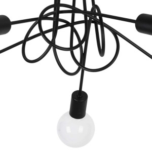 MiLAGRO Lampa sufitowa TURBINO 5xE27 max. 15W czarna