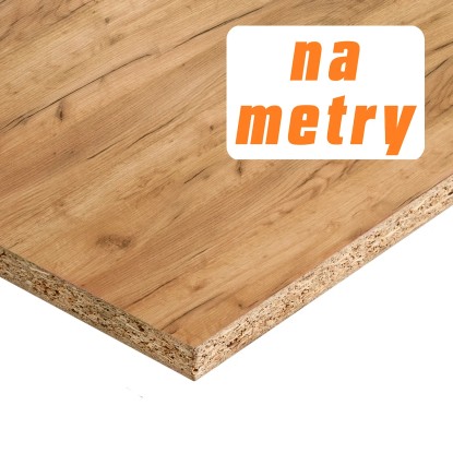 Płyta laminowana, wzór dąb craft złoty, gr. 18 mm