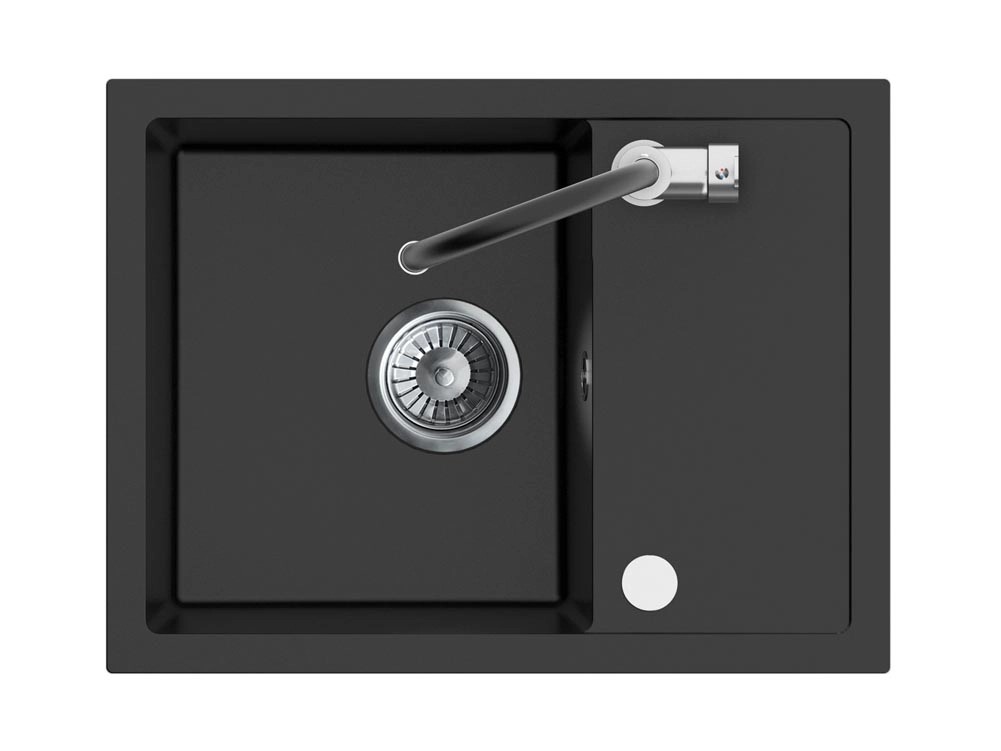 THE UNION ブラックカモ XL Zlew Greta 1-kom. z ociekaczem i baterią, czarny 58 x 44 cm kupuj