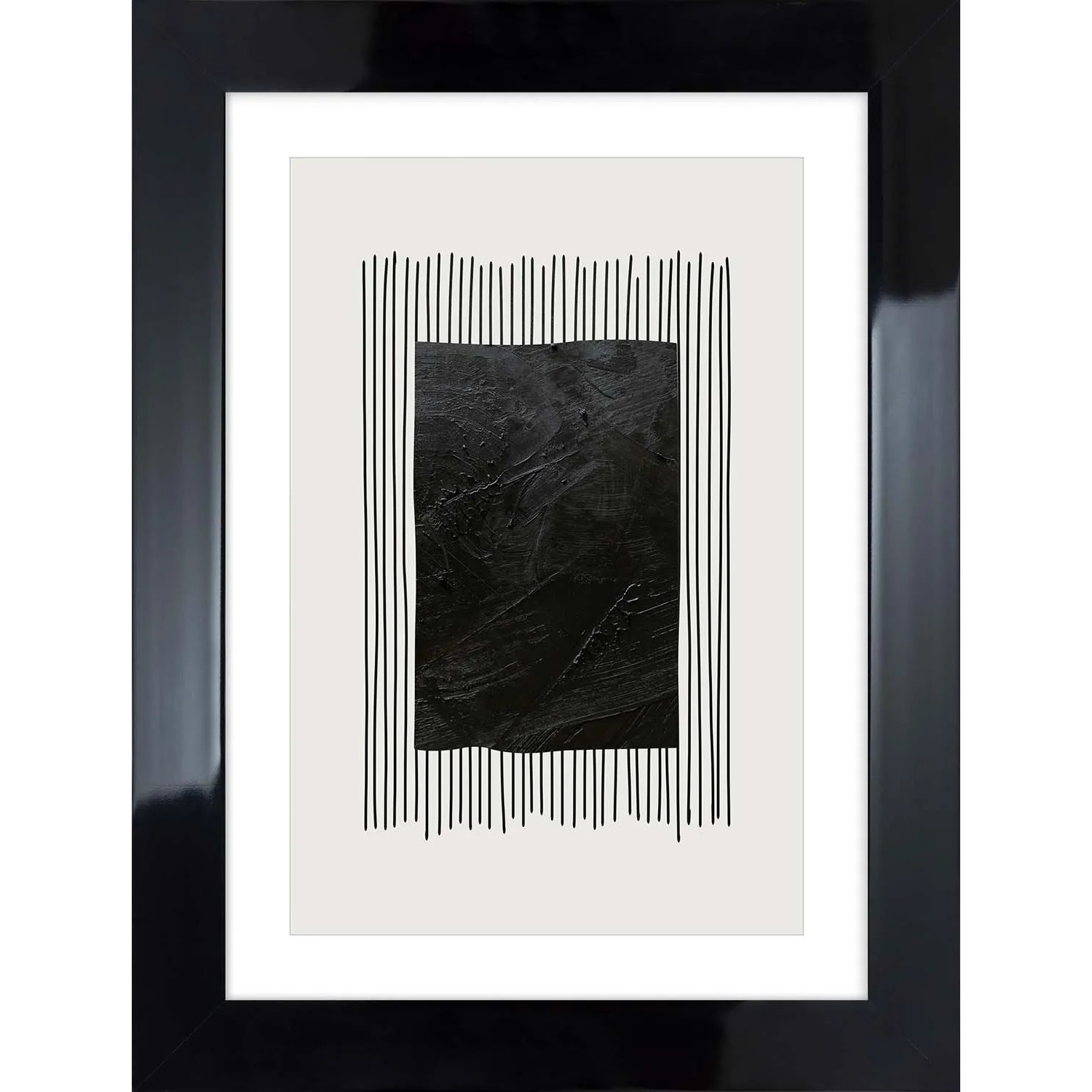 ARS LONGA Obraz BLACK RECTANGLE 63 x 83 cm