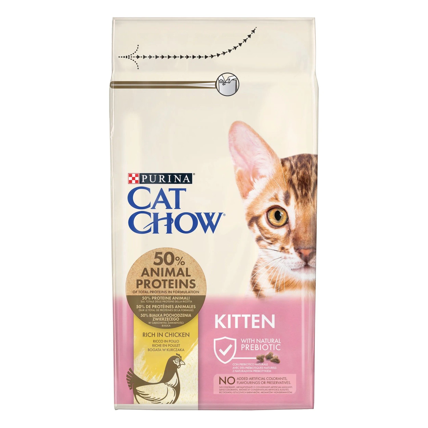 Cat Chow Kitten Sucha karma dla kociąt, bogata w kurczaka 1,5 kg