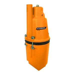 Pomarańczowa pompa zanurzeniowa Steinberg do pomp elektrycznych i systemów wodnych.