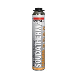 Puszka kleju montażowego do fasad Soudal Soudatherm do płyt izolacyjnych.