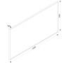 Rysunek techniczny lustra (Lustra) o wymiarach 1200 x 650 mm.