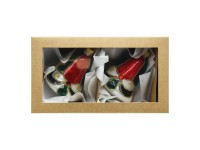 Dzwonek szklany arlekin 10 cm - 2 szt.