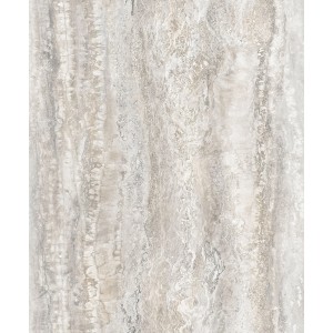 Tapeta dekoracyjna z efektem marmuru w kolorze beżowo-szarym.