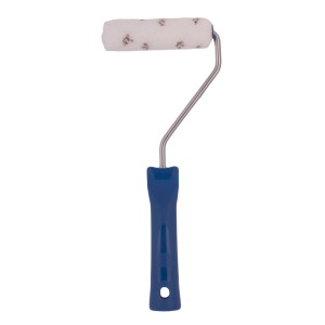 Wałek do lazur LUX, 10 cm, do cienkowarstwowych lazur. Wałek malarski z niebieską rączką.