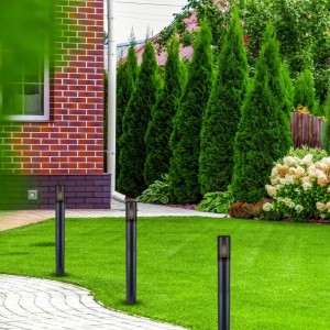 Eko-Light Lampa ogrodowa słupek HARLEM 1xE27 max. 15W LED IP44 wys. 80cm czarny