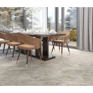 Gres szkliwiony Oldwood ciemny beż 20 x 120 cm