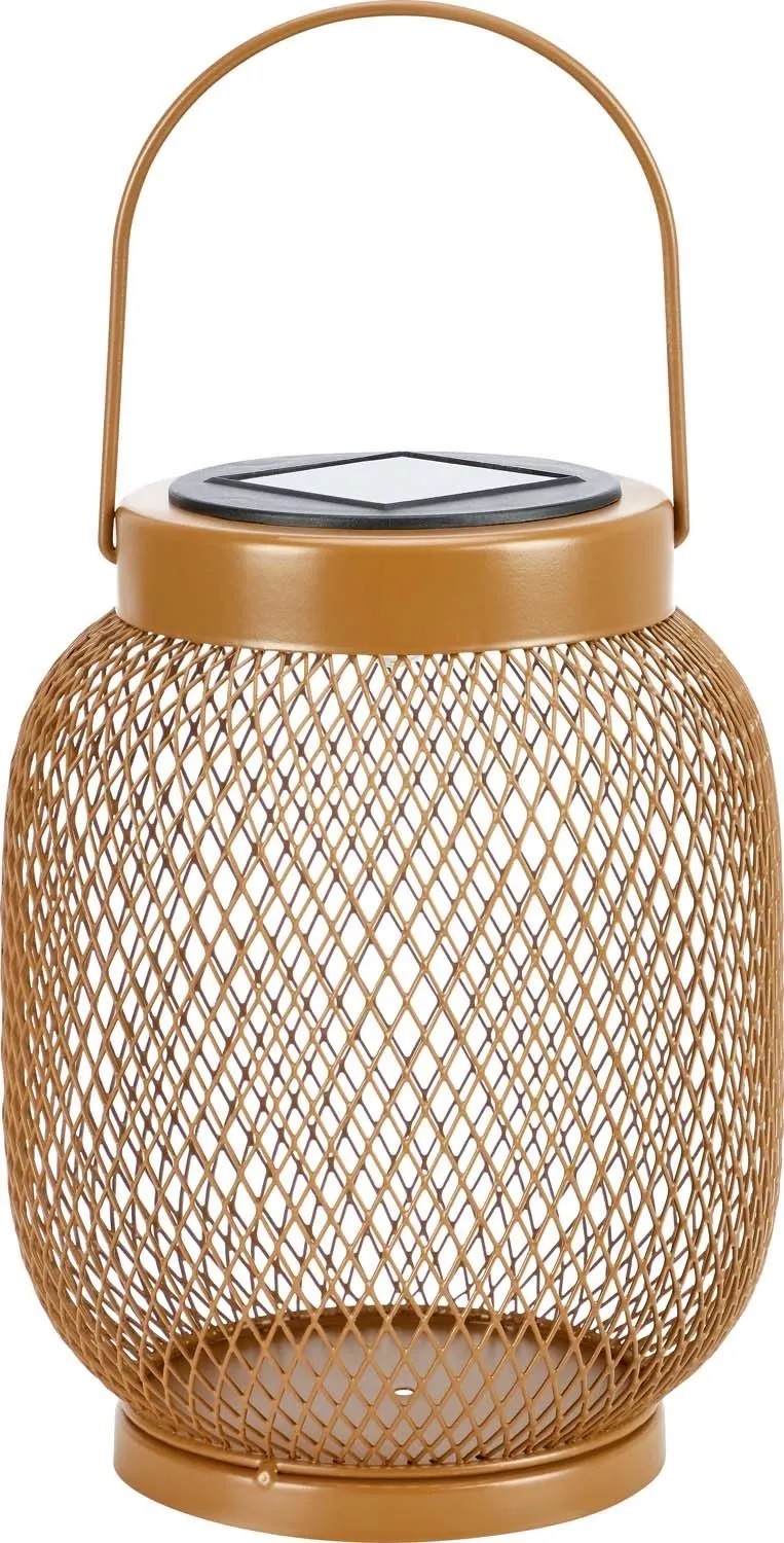 Latarenka solarna LED LEVATA IP44 śr. 14,5 cm brązowa