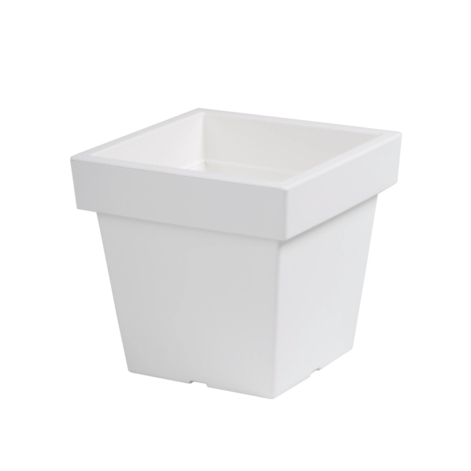 Prosperplast Doniczka plastikowa Lofly Low biała 29,8 cm 15,2 l