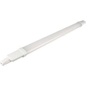 Biała oprawa hermetyczna LED REV Super Slim, 70 cm, do piwnicy i garażu.