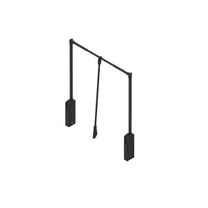 t.b.t. podnośnik do szafy na ubrania, czarny.