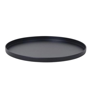 Patera metalowa na świece czarna - 32 cm