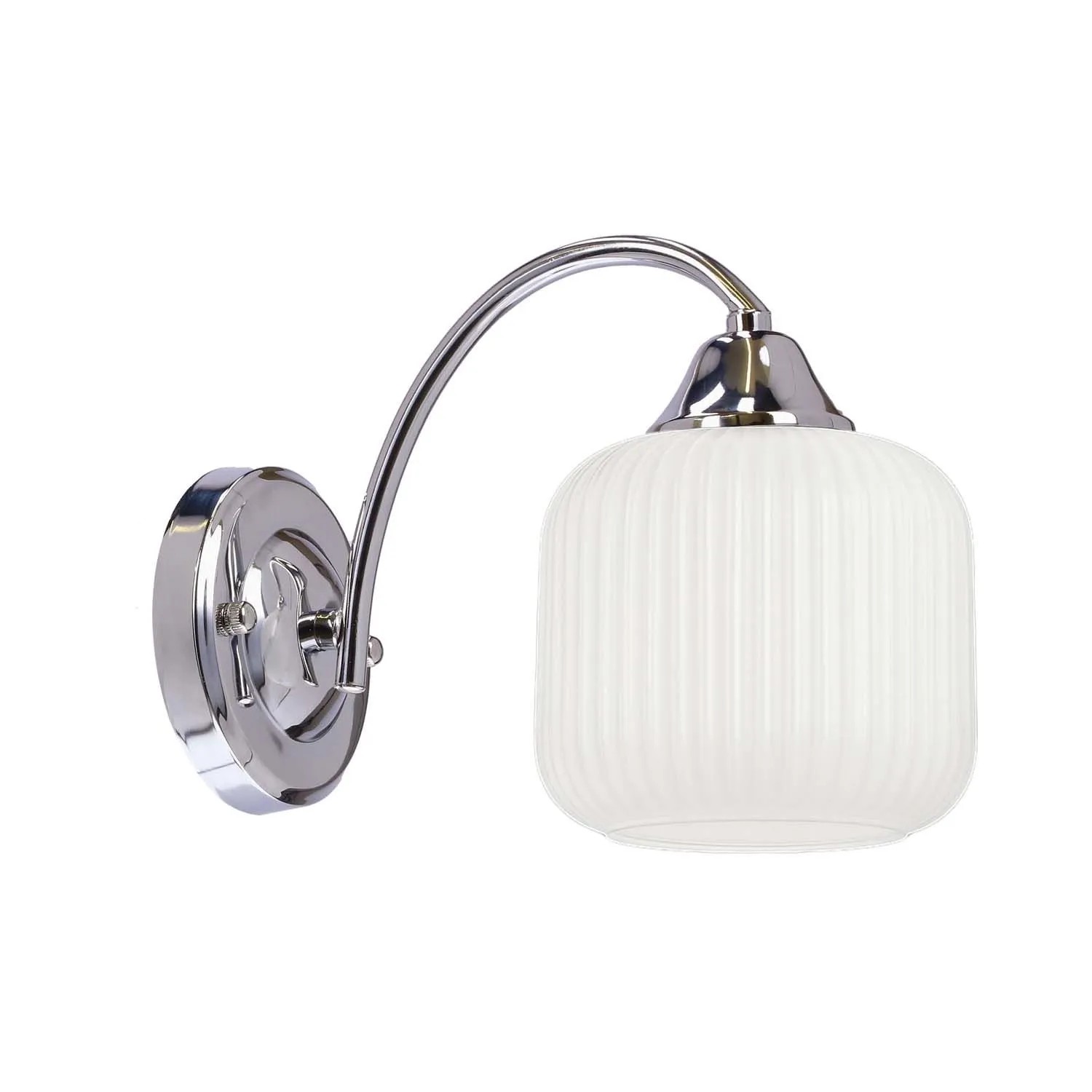 Candellux Kinkiet DOPO chromowy 1xE27 40W klosz biały