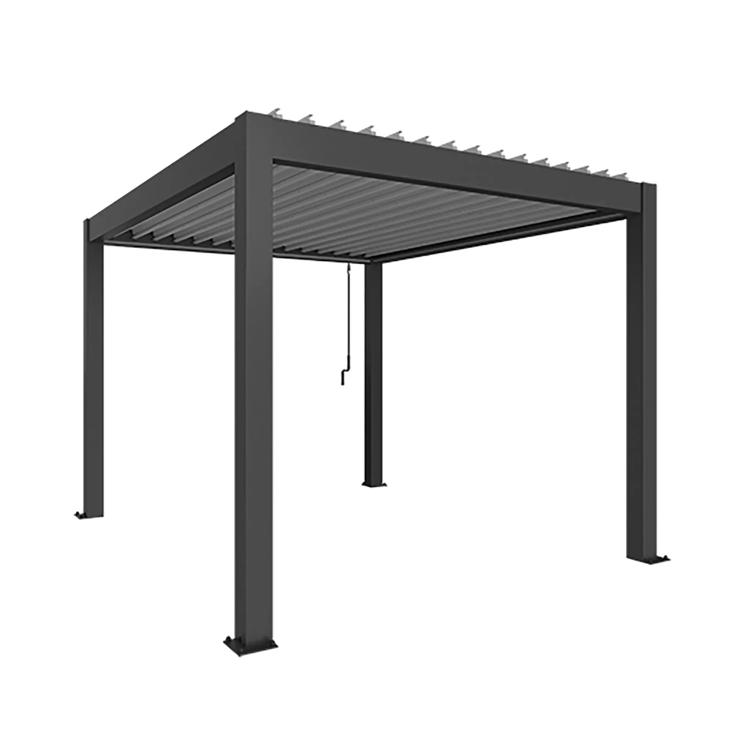 Biohort Pergola 255 cm x 312 cm x 367,5 cm Ciemnoszara/Srebrny metalik