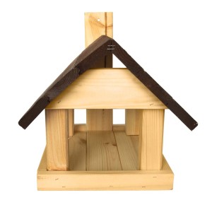 t.b.t. Drewniany karmnik dla ptaków do dekoracji ogrodu.