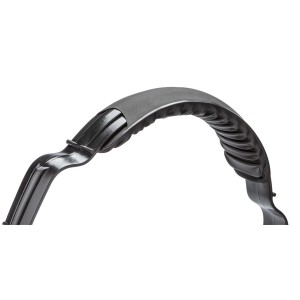 Zbliżenie czarnego pałąka t.b.t. do nauszników.