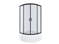 KABI Kabina prysznicowa HOBBY 80 czarny mat z wysokim brodzikiem KABI Kabina prysznicowa HOBBY 80 czarny mat z wysokim brodzikiem