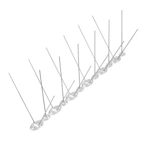 t.b.t. kolce przeciw ptakom z przezroczystą podstawą i kolcami ze stali nierdzewnej.