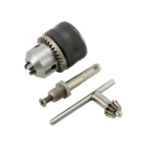 Zestaw uchwytu wiertarskiego LUX R 13 mm z adapterem SDS-Plus i kluczem.