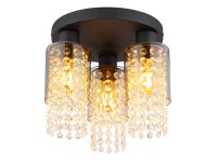 Globo Lampa sufitowa BACKEY 3xE27 15W czarny mat