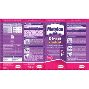 Metylan Direct Control Rollkleister 200g klej w rolce do tapet flizelinowych z kontrolą nanoszenia.