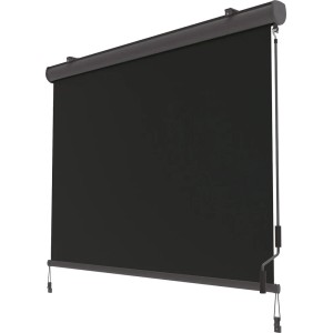 Antracytowa markiza pionowa Loverna 1,4x2m z kasetą na balkon i taras.