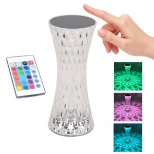 Düwi Lampka stołowa akumulatorowa RGB CRISTAL VASO