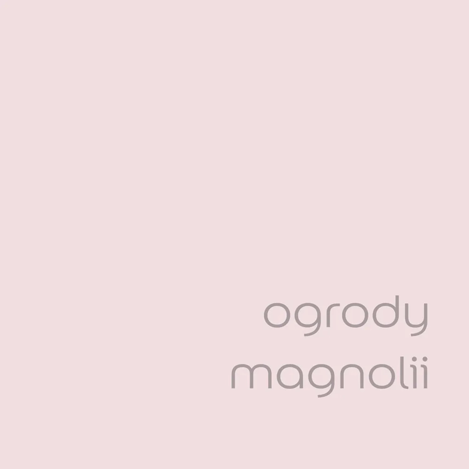t.b.t. farba do ścian w delikatnym różu z napisem "Ogrody Magnolii".
