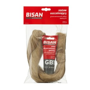 t.b.t. Zestaw uszczelniający z pastą uszczelniającą i pakułami do połączeń rurowych.