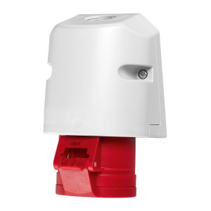 Gniazdo t.b.t., czerwono-białe, do zastosowań technicznych.