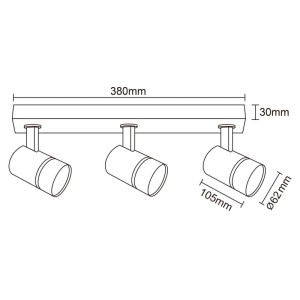 Goldlux Lampa LED VERONA 21W 4000K 2400lm czarna