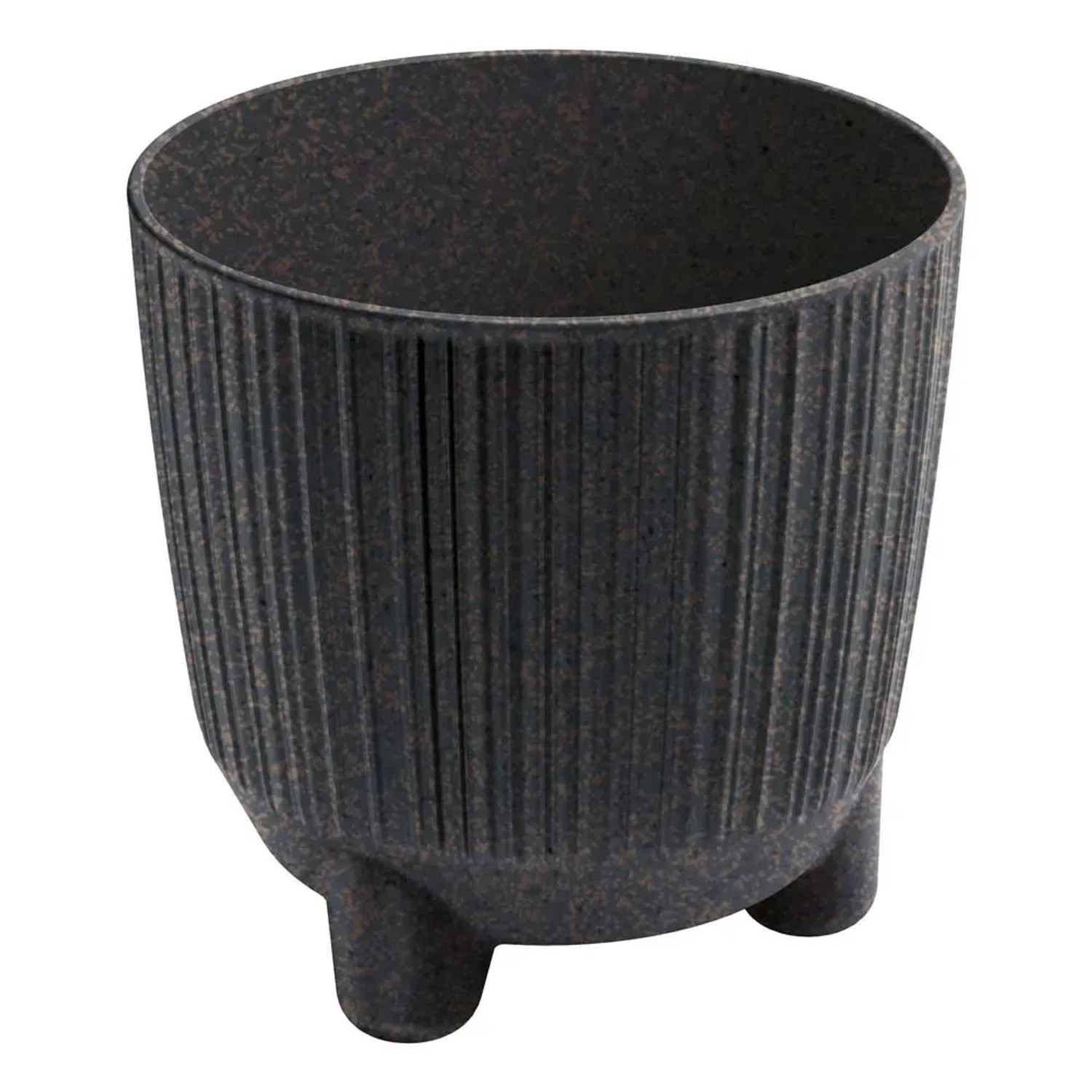Prosperplast Doniczka Ryfo N Wood antracyt - 11 cm
