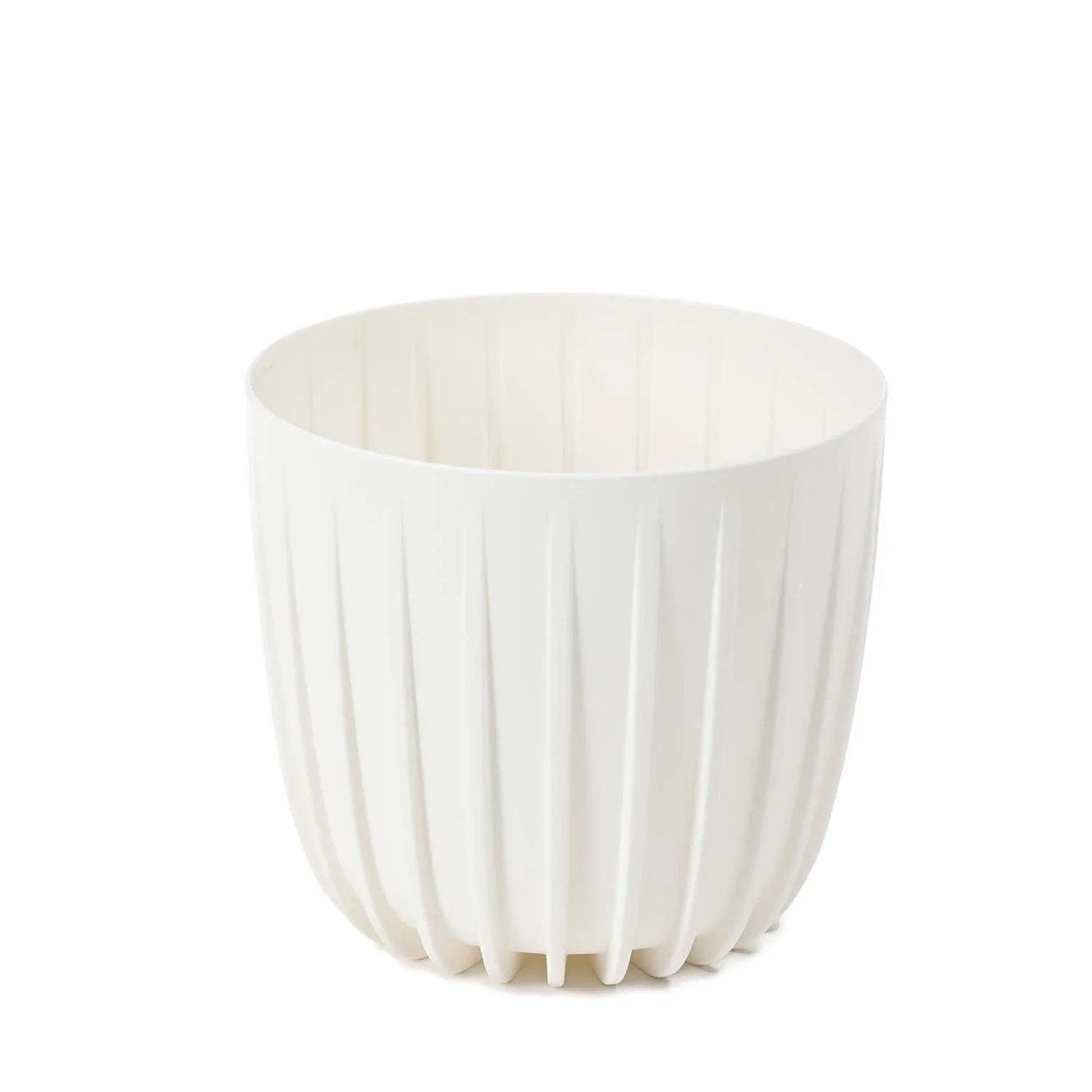 Osłonka Mira niska kremowa recycled - śr. 13 cm