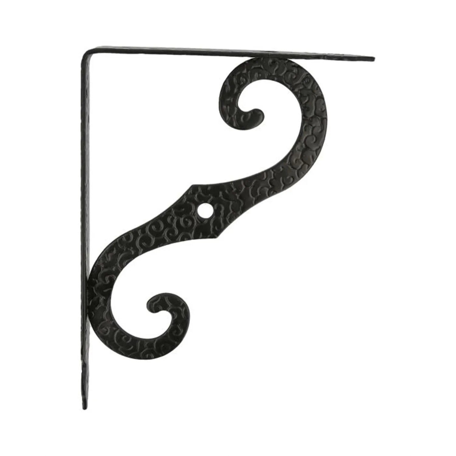 Agas Wspornik do półki 100 × 90 mm czarny ornament