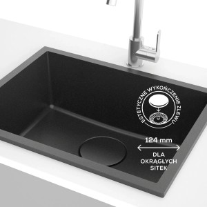 Miló Nakładka na odpływ zlewozmywaka Graphite