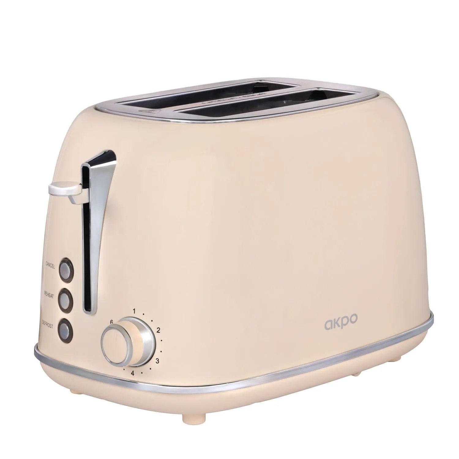 Akpo Toster AHT 510BZ beżowy retro 815W