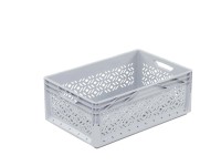 Pojemnik EUROBOX perforowany szary 42 l Pojemnik EUROBOX perforowany szary 42 l