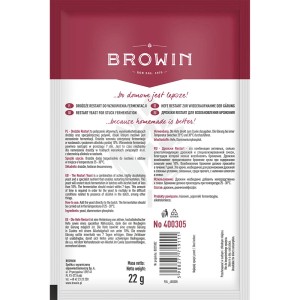 Saszetka suchych drożdży winiarskich Browin, 22g.