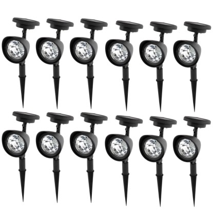 Zestaw 12 lampek solarnych LED Kolorowy Reflektor
