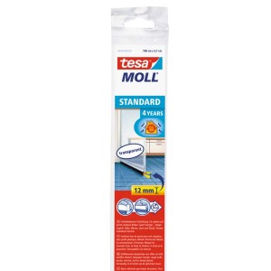 Tesamoll Standard przezroczysty próg uszczelniający do drzwi na gładkie podłogi.