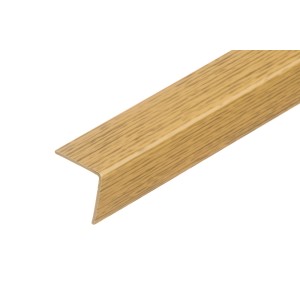 Profil t.b.t. o wyglądzie drewna, profil kątowy do wykończenia wnętrz.