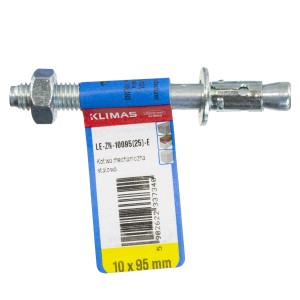 t.b.t. kołek/śruba z nakrętką, śrubą i tuleją, odpowiedni do mocowań.