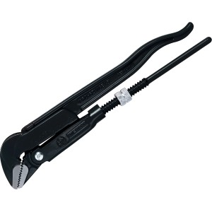 Czarny klucz do rur narożnych LUX Comfort 320 mm wykonany ze stali chromowo-wanadowej z regulowaną głowicą.