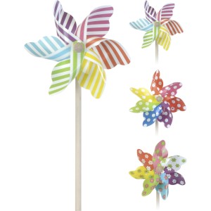 Wiatrak, 74 cm, 3 wzory, kolorowe dekoracje do ogrodu.